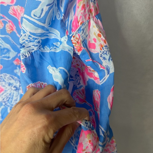 New Lilly Pulitzer Alessia Cotton Dress Multi Bahamian Rhapsody Size Large - Picture 7 of 9